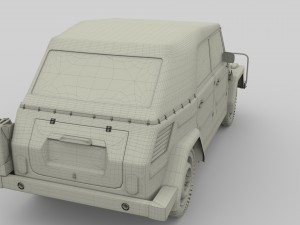 vw type 181 army 3D Модель