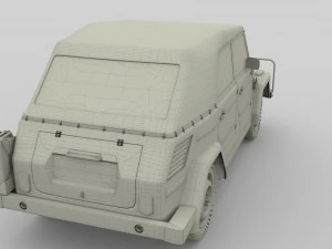 vw type 181 army 3D Model