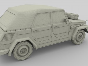 vw type 181 army 3D Модель