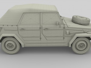 vw type 181 army 3D Модель