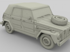 vw type 181 army 3D Модель