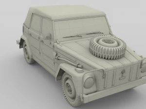vw type 181 army 3D Model