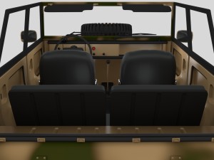 vw type 181 with interior army Modelo 3D