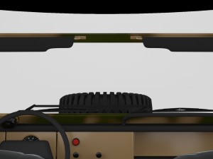 vw type 181 with interior army Modelo 3D