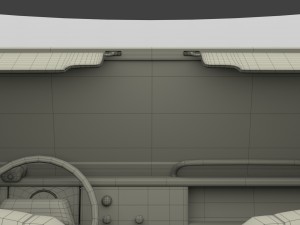 vw type 181 with interior army Modelo 3D