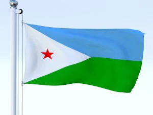 todo o pacote de bandeira africana Modelo 3D