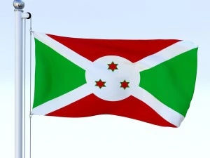 todo o pacote de bandeira africana Modelo 3D