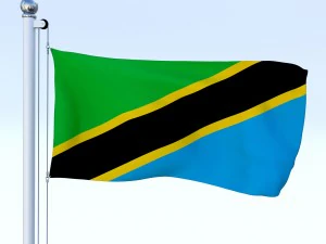 todo o pacote de bandeira africana Modelo 3D