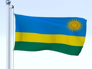 todo o pacote de bandeira africana Modelo 3D