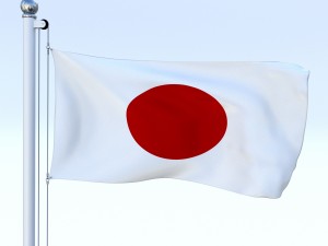 all asian flag pack 3D Model