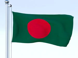 all asian flag pack 3D Model