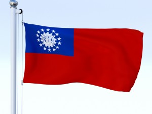 all asian flag pack 3D Model