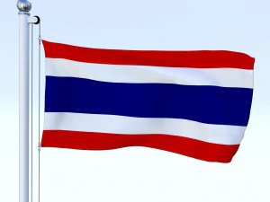 all asian flag pack 3D Model
