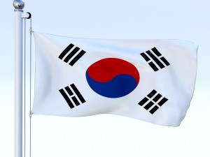 all asian flag pack 3D Model