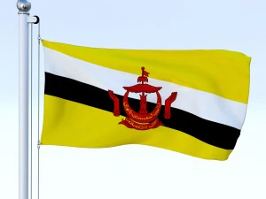all asian flag pack 3D Model