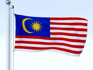 all asian flag pack 3D Model