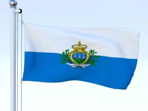 todo o pacote de bandeira europeia Modelo 3D