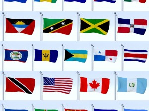 all north american flag pack 3D Model