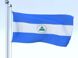 all north american flag pack 3D Model