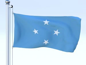 all oceanian flag pack 3D Model