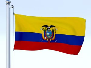 all south american flag pack 3D Model