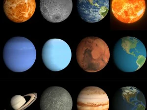 hd solar system pack 3D Model