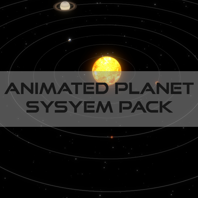 animated planet pack 3D Model .c4d .max .obj .3ds .fbx .stl .blend 