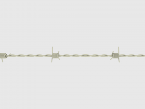 barb wire chrome 3D Model