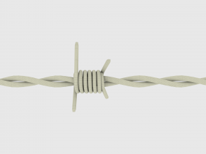 barb wire chrome 3D Model