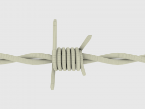 barb wire chrome 3D Model