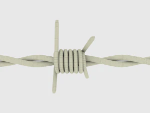 filo spinato cromato Modello 3D