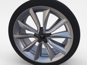 tesla model 3 rim 3Dモデル