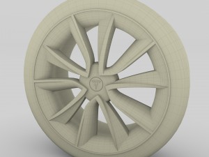 tesla model 3 rim 3Dモデル