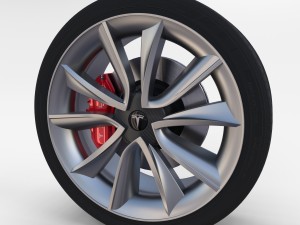 tesla model 3 wheel 3D मॉडल