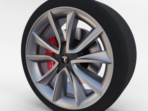 tesla model 3 wheel 3D 模型