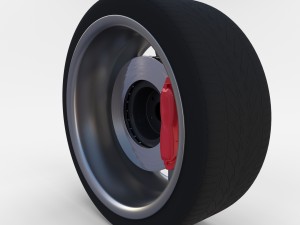 tesla model 3 wheel 3D 模型