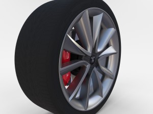 tesla model 3 wheel 3D 模型