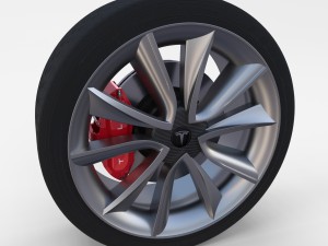 tesla model 3 wheel 3D 模型