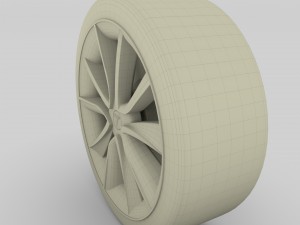 tesla model 3 wheel 3D 模型