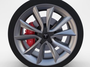 tesla model 3 wheel 3D 模型