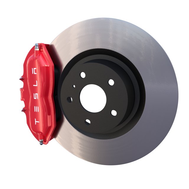 tesla ventilated brake system Modelo 3D .c4d .max .obj .3ds .fbx .stl .blend 
