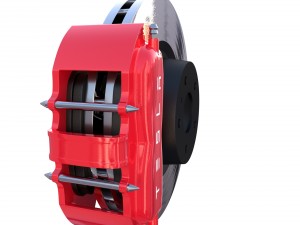 tesla ventilated brake system Modelo 3D