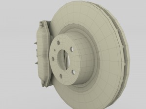 tesla ventilated brake system Modelo 3D