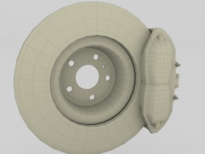 tesla ventilated brake system Modelo 3D