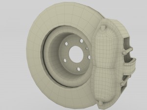 tesla ventilated brake system Modelo 3D