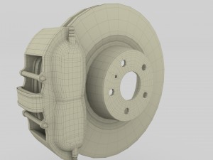 tesla ventilated brake system Modelo 3D