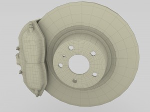 tesla ventilated brake system Modelo 3D
