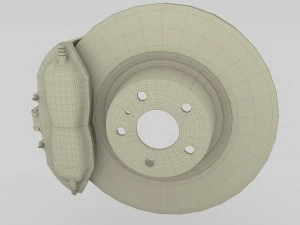 特斯拉通风制动系统 3D 模型