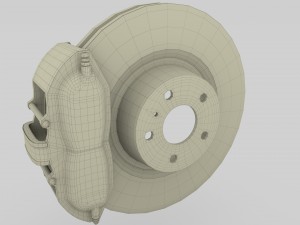 tesla ventilated brake system Modelo 3D