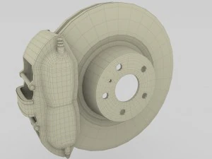特斯拉通风制动系统 3D 模型